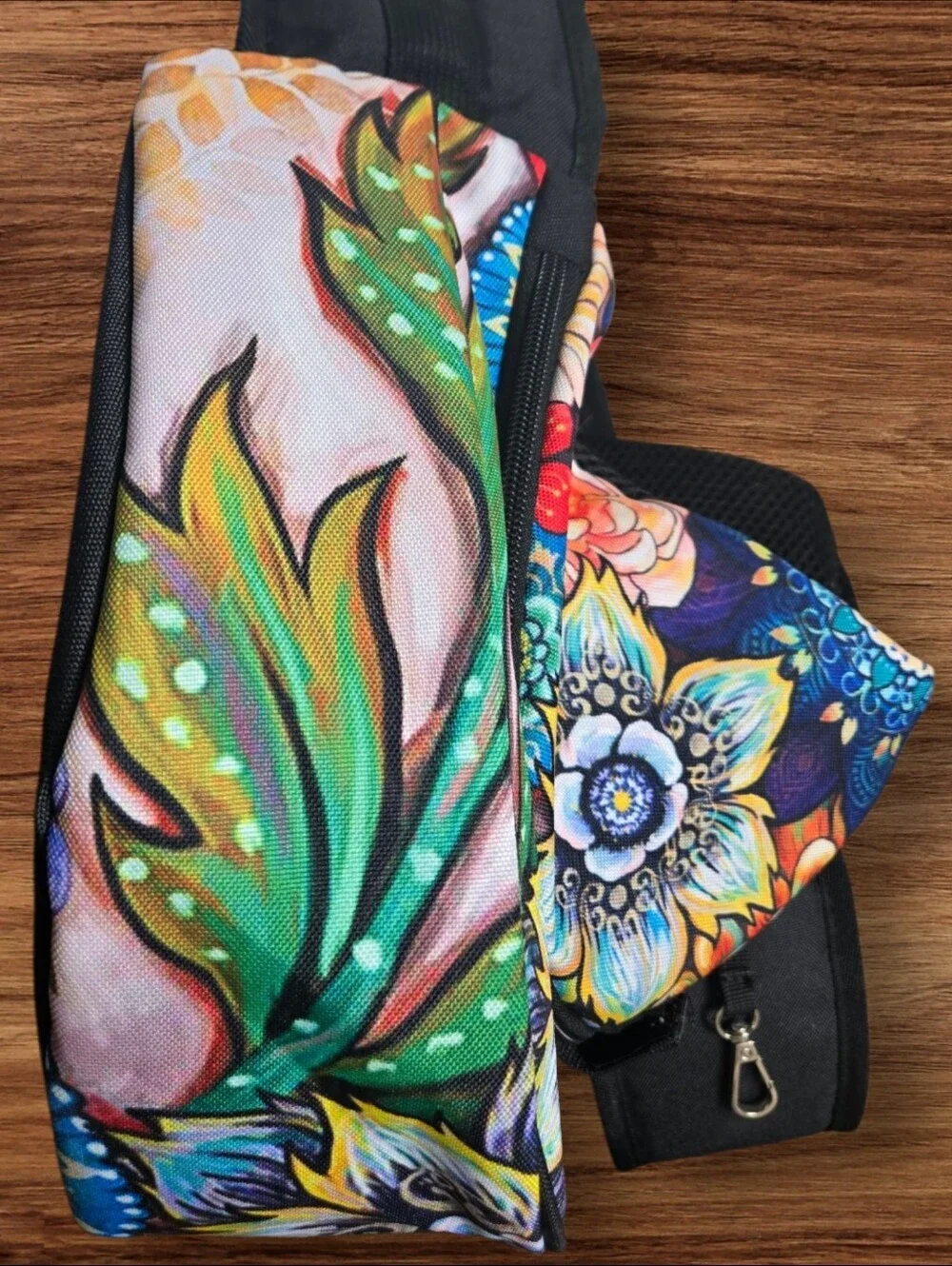 Floral Boho Multi‑Color Crossbody Pet Carrier Sling Bag